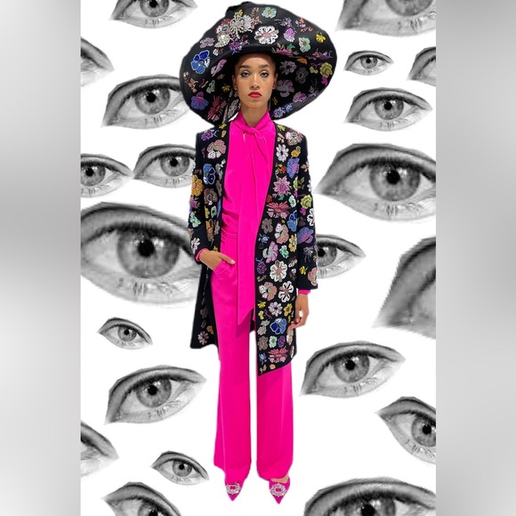 Libertine ‘OVERSATURATED SILKS’ PINK TIE BLOUSE and PANTS - Picture 5 of 16